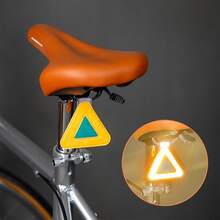 1pc Multicolor Optional Bicycle Seat Reflective Triangle Sign, Hanging Cycling Reflective Plate, Night Riding Warning Sign - A - View 5