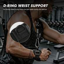 FIVING Wrist Straps Weightlifting Belt With Silicone Beads, Adjustable D-Ring Grip Support, Suitable For Weightlifting, Gym Fitness, Deadlift, Pull-Ups, Non-Slip Wrist Support, Unisex - Multicolor - View 5