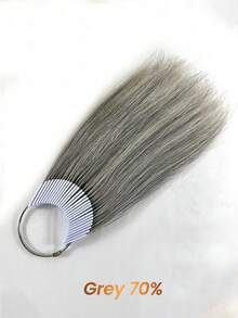 30Pcs/Set Grey Hair Color Rings Real Human Hair Charts Swatches Testing Color Samples For Salon Hairdresser Dyeing Practice Tool - Multicolor - View 7