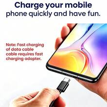 3入 USB-A 轉 Type-C 快充傳輸線，適用 Android 手機，1m/2m/3m 長度，耐用編織手機充電線，相容 及其他 Android 手機與裝置，適合辦公桌配件/旅行/室內/戶外/車用配件 - 查看 8