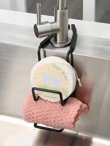 Expandable Iron Sink Storage Rack, No-Drill Sink Sponge Holder, Multi-Functional Kitchen Storage Bag, Can Store Brushes, Soap, Cloths, Sponges And Towels, Suitable For Bathroom, Kitchen, Home, Bathroom Decor, Dorm Essentials, College Travel Essentials - Multicolor - View 8