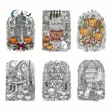 Pumpkin Town Watercolor Painting Activity Book, Cute Autumn & Halloween Themed Coloring Pages, Creative Art Practice For Home, Classroom And Holiday Gifts - Coloring as a Hobby - View 10