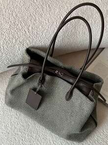 2026 New Large Capacity High-Quality Exquisite Woven Handbag Unique Design Non-Duplicated Versatile Office Commute Shoulder Bag For Women - Green - View 7