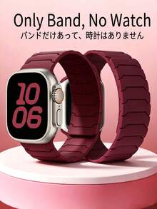 Magnetic Soft Silicone Fashion New Dual-Color Watch Band Compatible With Apple Watch Series S11 S10 S9 S8 S7 S6 S5 S4 SE Ultra, Men's And Women's Sports Yoga Anti-Slip Anti-Sweat Silicone Band, Compatible With Apple Watch 49/46/45/44/42/41/40/38mm Apple Smart Watch Accessories Wristband, Men's And Women's Accessories Autumn Outdoor Sports Beach Jewelry, Vacation Gift Halloween - Black - View 21