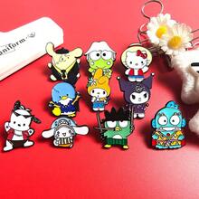1pc Cute Cartoon Sanrio Brooch Pin, Halloween & Christmas Metal Badge, Hello Kitty Brooch, Soft & Sweet Cat Alloy Bag Accessory Pin - Multicolor - View 3