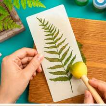 18 Pcs Wildflower Flower Fern Leaf Painting Stencils Reusable PET Plastic Templates For Wood Signs Wall Fabric Canvas DIY Crafts - Sets - View 4