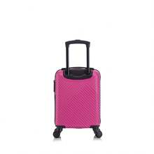 16" ABS Diamond-Textured Carry-On Spinner Luggage, TSA Lock - Rusty Rose - View 3