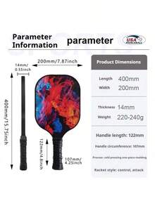 HTPICK 1 Set Fiberglass Pickleball Paddle Gift Box, Includes 2 Paddles, 4 Balls, 1 Bag, UV High-Definition Pattern Ultra-Lightweight Paddles, Fast Hitting, School Club Gym Sports Equipment Entertainment Training - Multicolor - View 12