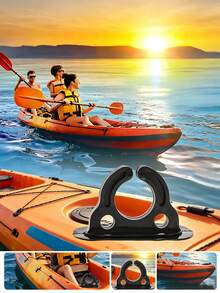 2/4pcs Paddle Holder Bracket, Plastic Paddle Clip, Paddle Holder For Kayak, Canoe, Rowing Boat, Inflatable Boat - Black - View 5