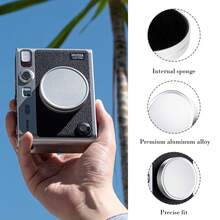 1pc Insta Mini Aluminum Alloy Camera Lens Cap, Dust-Proof Lens Protector, Easy Installation Portable Single Lens Cover, Photography Accessory - View 2