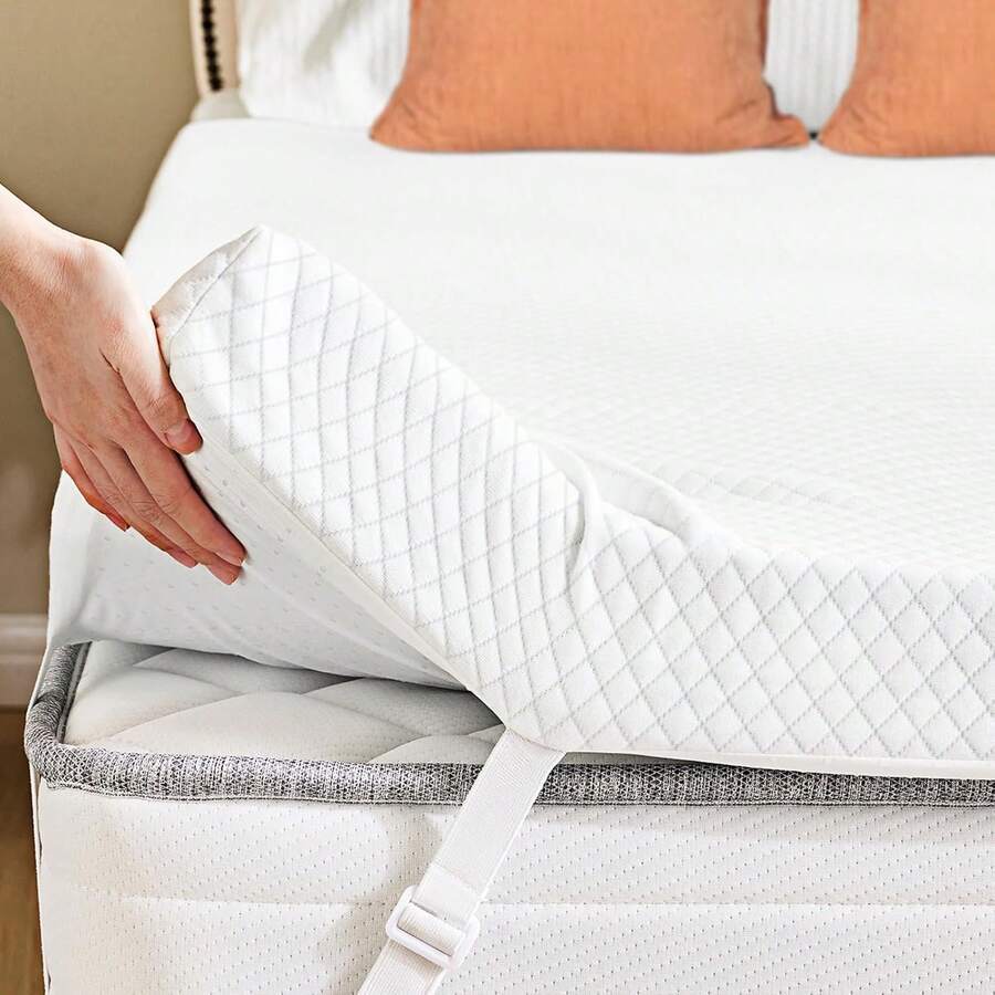 Sour Lemon Topper 180x200cm H3/H4 With 7cm/10cm Height Cold Foam Core | Breathable 3D Mesh Cover, Comfortable Mattress Topper For Box Spring Beds And Uncomfortable Beds/Sofa Beds
