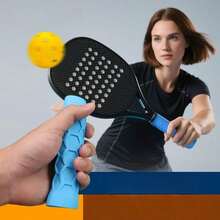 1pc Rubber Anti-Slip Pickleball Paddle Grip - Paddle Protector, Enhances Control And Comfort, Suitable For Paddles With Anti-Slip Handle Protection, Sweat-Proof Anti-Slip Silicone Paddle Cover, Versatile And Durable, Suitable For All Skill Levels And Outdoor Sports, Summer Essential, Outdoor Games, Comfortable Grip, Improves Hitting, Shock-Absorbing Hand Protection, Suitable For Badminton Rackets, Fishing Rods, Car Handlebars, Bicycle Handlebars - Multicolor - View 9