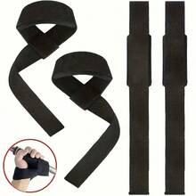 1 Pair Fitness Wrist Strap, Polyester Wrist Support Strap, Suitable For Fitness, Strength Training, And Gym Workouts - Black - Multicolor - View 6