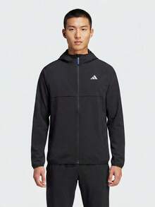 Adidas Men's ARN ZR LW J Jacket Woven Hooded Outerwear KY1854 - Black - View 2