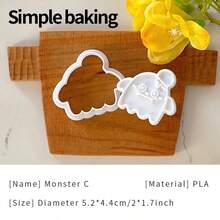 1 buah Cetakan Kue Bertema Monster Halloween. Cetakan Kue Pola Monster Kartun yang Menyenangkan. Alat Memanggang Dapur untuk Orang Tua dan Anak. Pemotong Kue PLA Cetak 3D - View 18