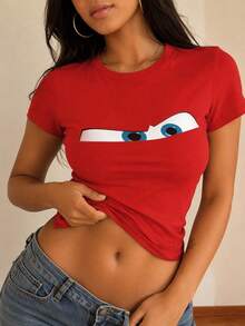 Women T-Shirts - Red - View 3