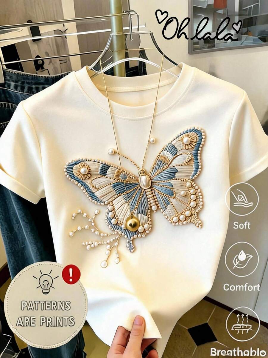 Women T-Shirts - Cream - View 1