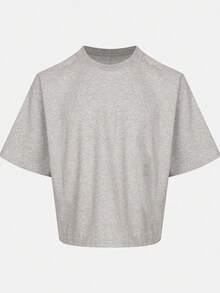 Nike Men's AS M NK DF NAC BOXY SS TOP Short Sleeve T-Shirt Knit Collarless Short TIM3612-077 - Grey - View 1