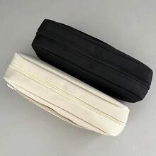 1/2pcs Double Layer Large Capacity Oxford Cloth Pencil Case, Made Of Durable Oxford Fabric, Double Layer Design Provides Ample Storage Space For Pencils, Pens, Erasers, Rulers And Other Stationery. Multi-Functional Use, Cute Multi-Functional Storage Bag, Pencil Case, Back To School, Learning Supplies - A - View 6