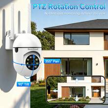 1pc/2pcs 2MP WiFi Security Camera, HD Color Night Vision, PTZ Real-Time Detection, AI Sound & Light Alarm, Two-Way Audio, Multi-User Sharing - White - View 9