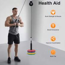Heavy Duty Triceps Pull Rope, Biceps Pull Band, Nylon Fitness Equipment Set, Suitable For Home Gym, High Pulley Down Machine, Abdominal Cable Crossover Training - A - View 8
