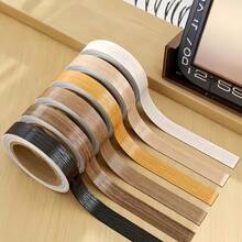 1 Roll 10m*2.5cm Wood Grain Edge Banding Decorative Tape, Thickened Self-Adhesive Edge Strip, Premium Matte Finish, Peel And Stick, Suitable For DIY Renovation, Edge Binding, Tabletop, Easy To Use - 10mx2.5cm - View 3