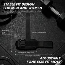 FIVING Wrist Straps Weightlifting Belt With Silicone Beads, Adjustable D-Ring Grip Support, Suitable For Weightlifting, Gym Fitness, Deadlift, Pull-Ups, Non-Slip Wrist Support, Unisex - Multicolor - View 4