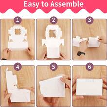 24/48pcs Cookie Boxes With Window, 10 X 10 X 6.5cm, For Desserts & Pastries | Baking Boxes, Stickers, White Small Easy To Assemble, Christmas, Wedding, Donuts - White Small - View 6