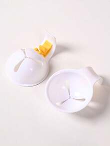 Kitchen Egg White Separator, Egg Yolk And White Separator, Compact And Convenient Egg Separator Filter For Home Baking, 3pcs - White - View 5