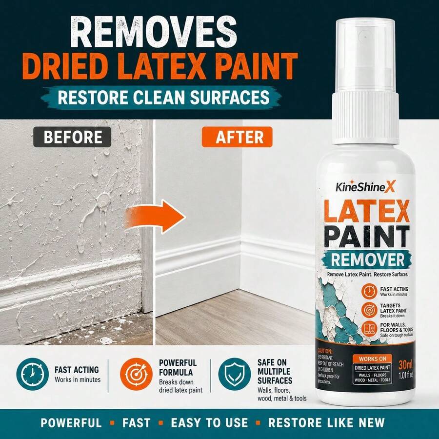 Latex Paint Remover Spray Quickly Softens And Removes Dried Paint Stains, Cleaning Agent For Removing Paint From Tiles, Doors, Windows And Walls During Renovation - Latex Paint Remover - View 1