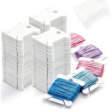 Multi-Quantity Plastic Hard Thread Winding Boards, Cross Stitch Embroidery Thread Winding Cards, Handmade Sewing Embroidery DIY Thread Organization Storage Spools, White Transparent Home Embroidery Thread Classification Storage Accessories - Multiple Styles - View 1