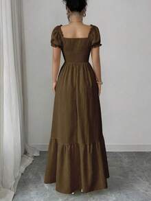 Women Short Dresses - Yellow - View 11
