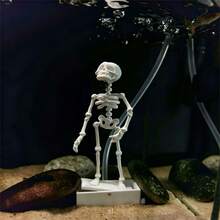 Dancing Skeleton Aquarium Bubbler Fish Tank Ornament - Multicolor - View 1