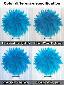 Unisex Bright Blue Big Spiky Explosion Wig, Synthetic Full Head Punk Rock Style Costume Wig, Halloween Carnival Themed Cosplay Outfit Accessory For Adults - Multicolor - View 10