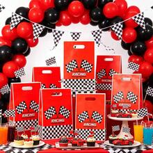 10/20/50pcs Racing Car Birthday Party Favor Bags, Racing Theme Party Gift Bags With Handles, Racing Sports Theme Gift Bags, Baby Shower Decorations - Multicolor - View 1