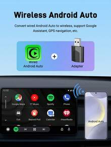 XUDA 2026 New 2-In-1 Wireless Car Smart Box, CarPlay & Android Auto Mini Adapter, Carplay Converter, Fast Auto Connection, No Delay, Compact & Elegant Smart Box, Wired To Wireless, Fashionable & Portable, With USB/USB-C Ports - A - View 4