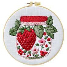 Christmas Decorations Embroidery Kit For Adult Beginners. Includes Manual, Printed Fabric, Hoop, Needles, Threads & Stitch Guide. Great Home Gift For Women. Size: 15x15cm/5.9in Or 20x20cm/7.9in. - Christmas - View 17