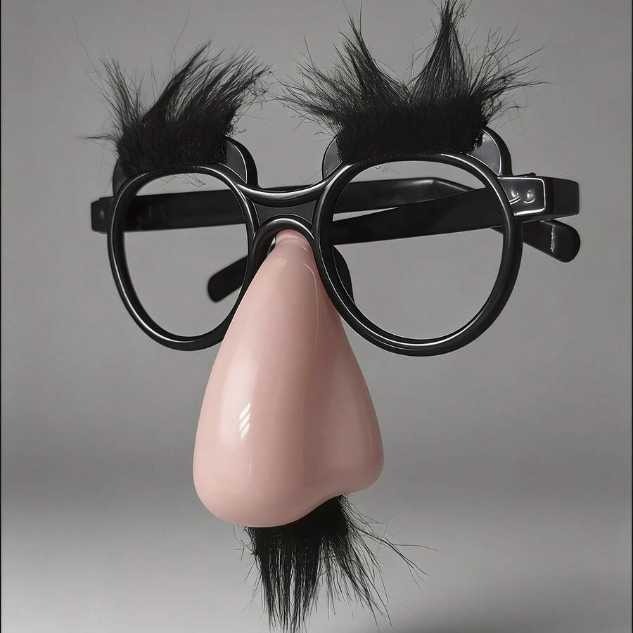 1pc Halloween Funny Clown Glasses With Big Nose And Beard - Ready-To-Wear Costume Accessory, Suitable For Parties, Cosplay And Themed Events - Unique Nose Ornament Design - Multicolor - View 1