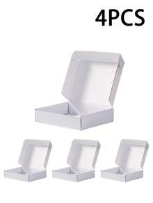 8pcs - Sturdy White Corrugated Boxes, Perfect For Small Businesses, E-Commerce, Shipping And Packaging | Gift And Storage Boxes, Corrugated Gift Boxes For Shipping And Packaging, Small Mailing Boxes, White Mailing Boxes, Flat Corrugated Paper, Document Mailing Boxes, Jewelry Packaging - White - View 10