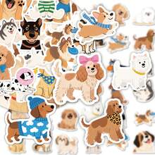 50Pcs Cute Dog Stickers, Cartoon Puppy Waterproof Vinyl Decals, Decor Stickers For Water Bottles, Laptops, Luggage, Teen Back To School Stationery - Multicolor - View 9