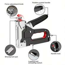 1pc 4-In-1 Heavy Duty Staple Gun, Nailer, Tacker, Manual Staple Gun, Suitable For T-Shaped Nails, U-Shaped Nails, I-Shaped Nails, П-Shaped Nails, Ideal For DIY Home Decor, Furniture, Woodworking, Hand Tools - Multicolor - View 7