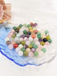 20PCS/30PCS Mixed Natural Crystal 10mm Round Beads Without Holes, Random Color DIY Decor Home Decoration Crystal Collection - 10mm Random Small Balls - View 3