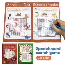 Children's Spanish Word Search Puzzle Book, Fun Spanish Vocabulary Learning Workbook, Learning Toys For Kids, Interactive Toys For Teachers And Students - 彩色 - 查看 1