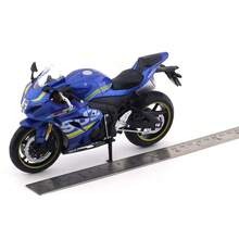 Burago 1:12 Scale Suzuki GSX-R1000 White/Black/Blue Die-Cast Motorcycle Model – Creative Desktop Ornament With Display Stand (Gift) - Multicolor - View 11