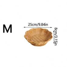 1 buah/3 buah Baki Anyaman Plastik Gaya Rotan, Keranjang Penyimpanan Buah & Camilan, Keranjang Roti & Kue, Wadah Sajian Kentang Goreng, Keranjang Pengatur Meja Dapur, Keranjang Piknik Portabel, Tempat Penyimpanan Meja untuk Penggunaan Sehari-hari di Rumah dan Restoran - View 12