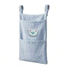 1pc New Baby Storage Bag, Cute Bear Decoration, Multi-Functional Baby Crib Hanging Bag - Multicolor - View 5