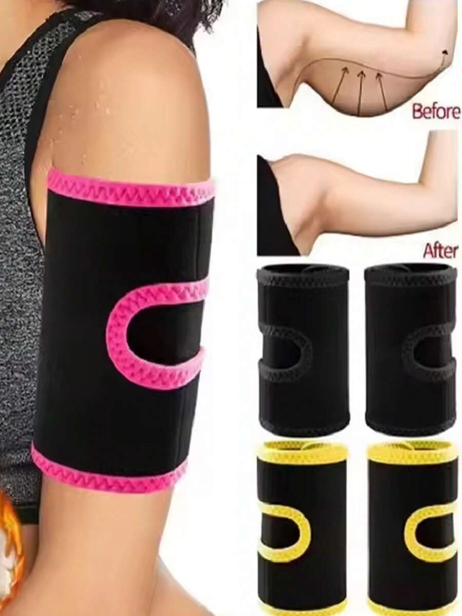2pcs Adjustable Sauna Sweat Arm Sleeves Fitness Body Shaping Arm Guards Sports Protective Gear - Multicolor - View 1