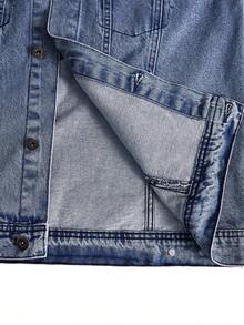 Men Denim Jackets - Dark Blue - View 4