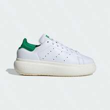 Adidas Giày thể thao cổ điển unisex mùa xuân/thu, đế dày, sneaker thường ngày màu trắng ID2786 - Trắng/Xanh lá cây - Xem 1
