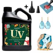 500g UV Resin Kit For DIY Crafts And Jewelry Making, Transparent Hard Resin, White, Low Viscosity, Non-Shrinking, Easy To Use, Craft Supplies Set - A - View 4